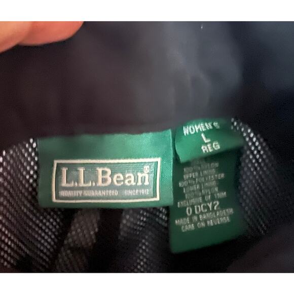 L.L. Bean Black Snow Pants Suspenders SZ L - Picture 3 of 7